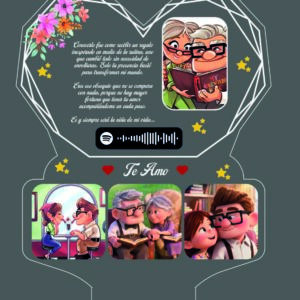 1 PLACA CORAZON LINEAL FLORES