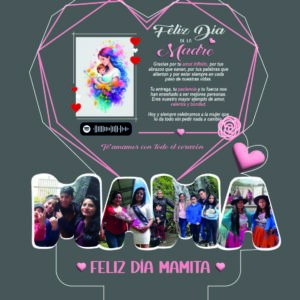 3 PLACA CORAZON LINEAL MAMA