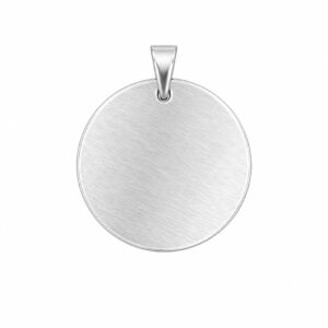 COLLAR CIRCULAR PLATEADO DE 4CM