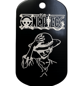 COLLAR PLACA MILITAR NEGRO DEL 5X3CM