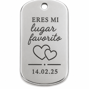 COLLAR PLACA MILITAR DEL 5X3CM