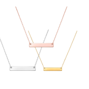 COLLAR DIJE  RECTANGULAR 2 ABERTURAS 3.5X0.5CM  3 COLORES
