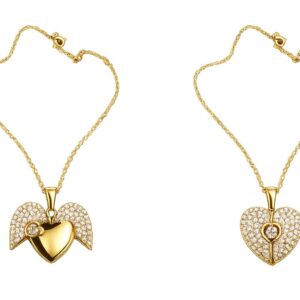 COLLAR CORAZON BRILLOSO