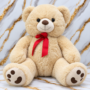 OSO SENTADO LASO ROJO 55CM